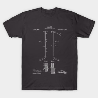 Ice Hockey Stick Patent - Ice Hockey Art - Antique T-Shirt